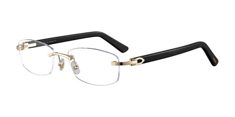 black cartier glasses|cartier rimless glasses for sale.